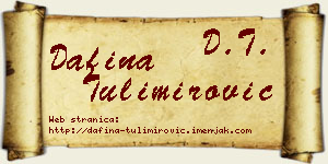 Dafina Tulimirović vizit kartica